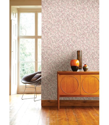 2970-26104 - Zulma Pink Decorative Botanical Wallpaper by A Street