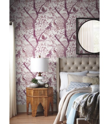 BO6631 - Peacock Block Print Wallpaper by Boho Luxe/York