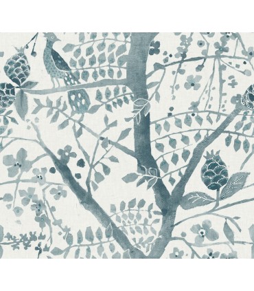 BO6632 - Peacock Block Print Wallpaper by Boho Luxe/York