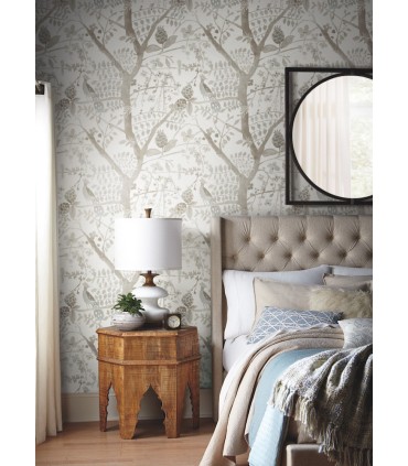 BO6635 - Peacock Block Print Wallpaper by Boho Luxe/York