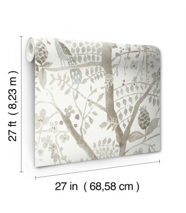 BO6635 - Peacock Block Print Wallpaper by Boho Luxe/York