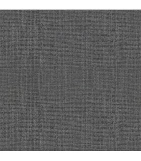 2984-50600 - Claremont Black Faux Grasscloth Wallpaper-Warner XI
