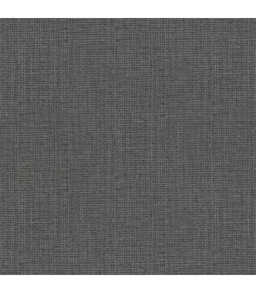 2984-50600 - Claremont Black Faux Grasscloth Wallpaper-Warner XI
