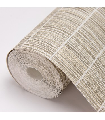 2984-70007 - Luz Taupe Faux Grasscloth Wallpaper-Warner XI