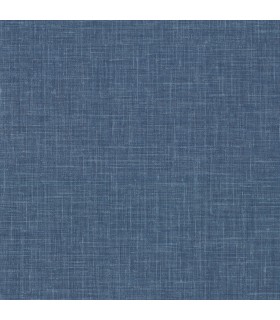 2984-50302 - Upton Indigo Faux Linen Wallpaper-Warner XI