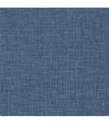 2984-50302 - Upton Indigo Faux Linen Wallpaper-Warner XI