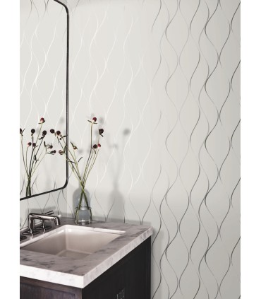 Y6201401 - Wavy Stripe Wallpaper- Dazzling Dimensions 2