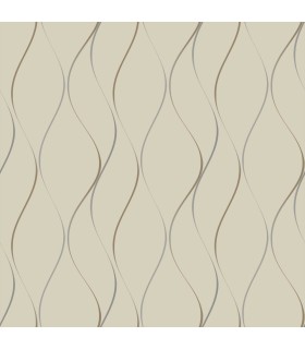 Y6201404 - Wavy Stripe Wallpaper- Dazzling Dimensions 2