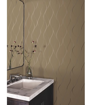 Y6201406 - Wavy Stripe Wallpaper- Dazzling Dimensions 2