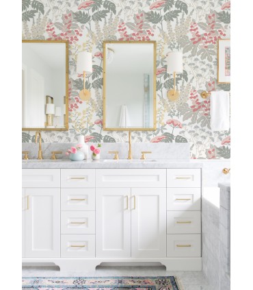 2973-90014 - Brie Pink Forest Flowers Wallpaper by A Street