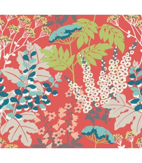 2973-90021 - Brie Red Forest Flowers Wallpaper by A Street