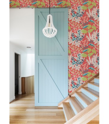 2973-90021 - Brie Red Forest Flowers Wallpaper by A Street