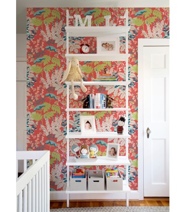 2973-90021 - Brie Red Forest Flowers Wallpaper by A Street