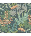 2973-90008 - Brie Teal Forest Flowers Wallpaper by A Street