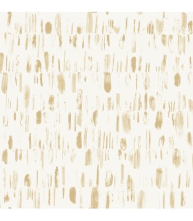 2973-90203 - Dwell Gold Brushstrokes Wallpaper by A Street