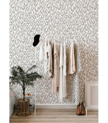 2973-90303 - Electra Blush Leopard Spot String Wallpaper by A Street