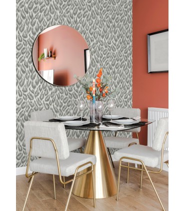 2973-90302 - Electra Grey Leopard Spot String Wallpaper by A Street