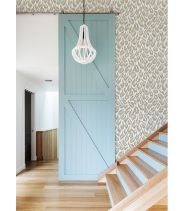2973-90305 - Electra Wheat Leopard Spot String Wallpaper by A Street