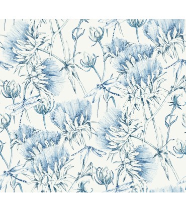 2973-90403 - Mariell Blue Dragonfly Wallpaper by A Street