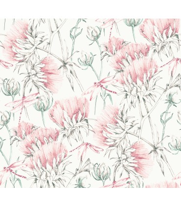 2973-90405 - Mariell Pink Dragonfly Wallpaper by A Street