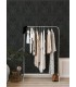 2973-87365 - Maris Charcoal Flock Damask Wallpaper by A Street