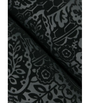 2973-87365 - Maris Charcoal Flock Damask Wallpaper by A Street