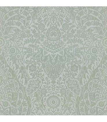 2973-87366 - Maris Grey Flock Damask Wallpaper by A Street