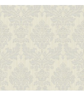 2834-25059 - Piers Metallic Texture Damask Wallpaper by A Street