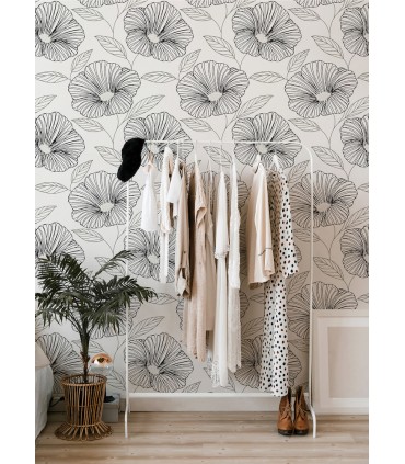 2973-91134 - Mythic Black Floral Wallpaper by A Street
