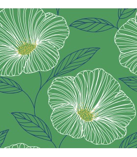 2973-91133 - Mythic Green Floral Wallpaper by A Street