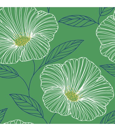 2973-91133 - Mythic Green Floral Wallpaper by A Street