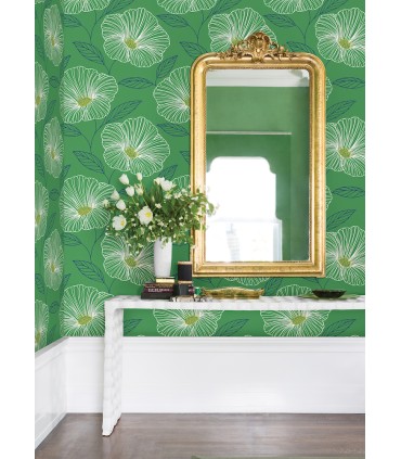 2973-91133 - Mythic Green Floral Wallpaper by A Street
