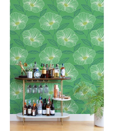 2973-91133 - Mythic Green Floral Wallpaper by A Street