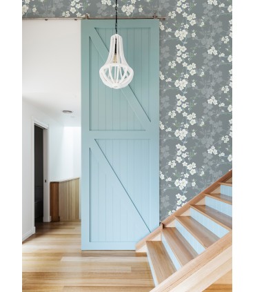 2973-90108 - Nicolette Grey Floral Trail Wallpaper by A Street