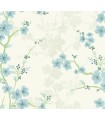2973-90107 - Nicolette Light Blue Floral Trail Wallpaper by A Street