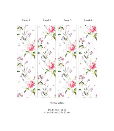2973-92401M - Pink Sinclair Wall Mural by A Street