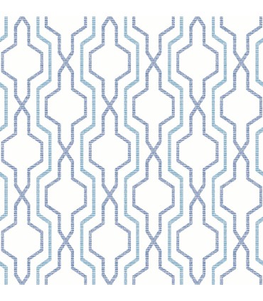 2973-90601 - Rion Blue Trellis Wallpaper by A Street