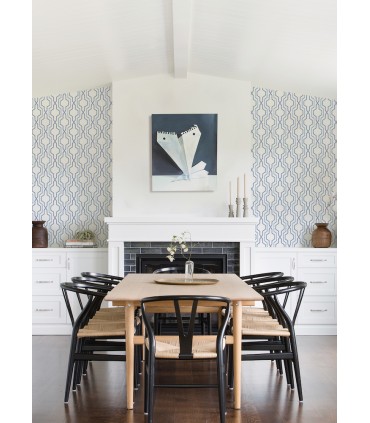 2973-90601 - Rion Blue Trellis Wallpaper by A Street