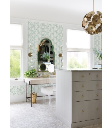 2973-90605 - Rion Green Trellis Wallpaper by A Street