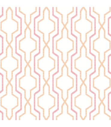 2973-90603 - Rion Orange Trellis Wallpaper by A Street