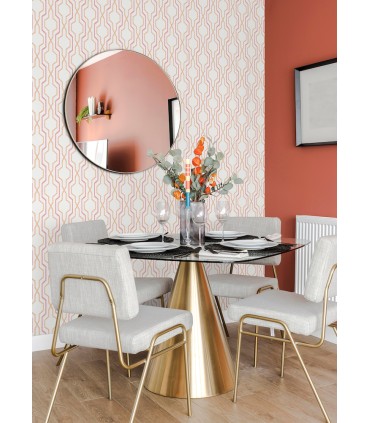 2973-90603 - Rion Orange Trellis Wallpaper by A Street