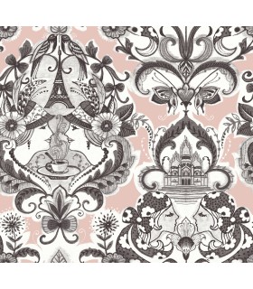 2973-90884 - Sadie Blush Parisian Damask Wallpaper by A Street