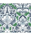 2973-90887 - Sadie Green Parisian Damask Wallpaper by A Street