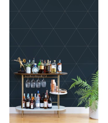 2973-91011 - Twilight Black Geometric Wallpaper by A Street