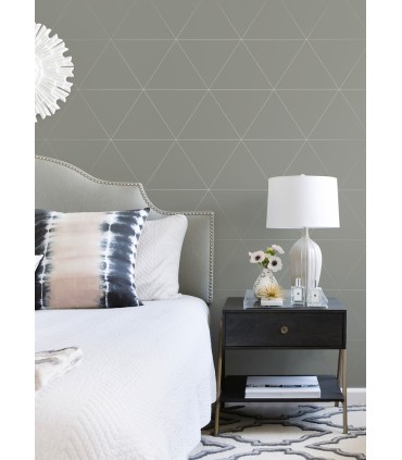 2973-91012 - Twilight Grey Geometric Wallpaper by A Street