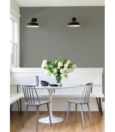 2973-91012 - Twilight Grey Geometric Wallpaper by A Street