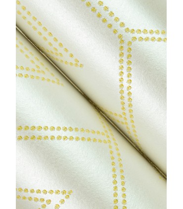 2973-87370 - Voltaire Gold Beaded Geometric Wallpaper by A Street