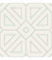 2973-87373 - Voltaire Green Beaded Geometric Wallpaper by A Street