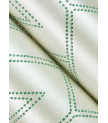 2973-87373 - Voltaire Green Beaded Geometric Wallpaper by A Street