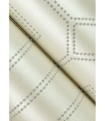 2973-87371 - Voltaire Grey Beaded Geometric Wallpaper by A Street
